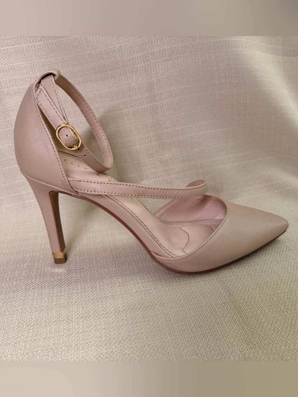 Kelly & Katie Blush Pointed Toe Ankle-Strap Pumps
